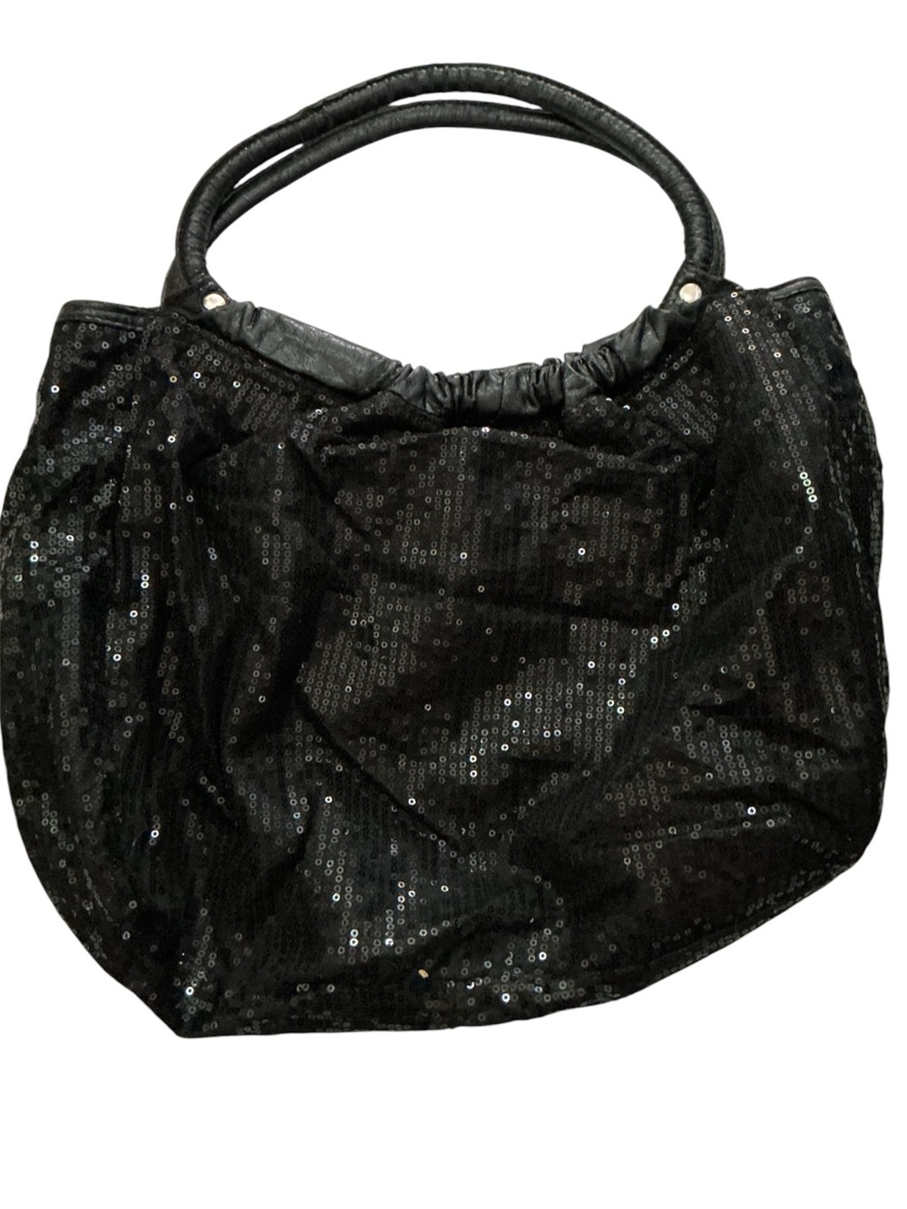 Black Sequin Tote Bag - Women